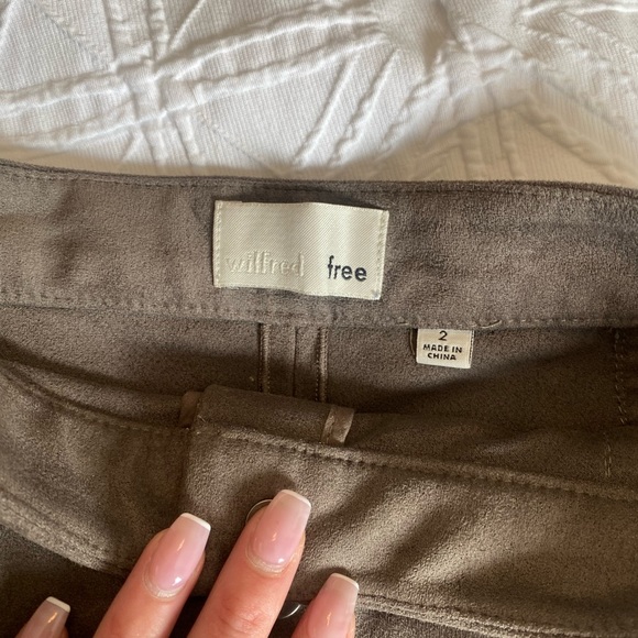 Wilfred Free Faux Suede Button Up Skirt - Picture 3 of 6